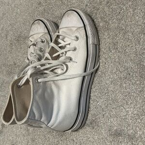 White platform converse